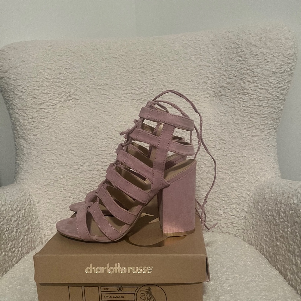 Purple Suede Heels